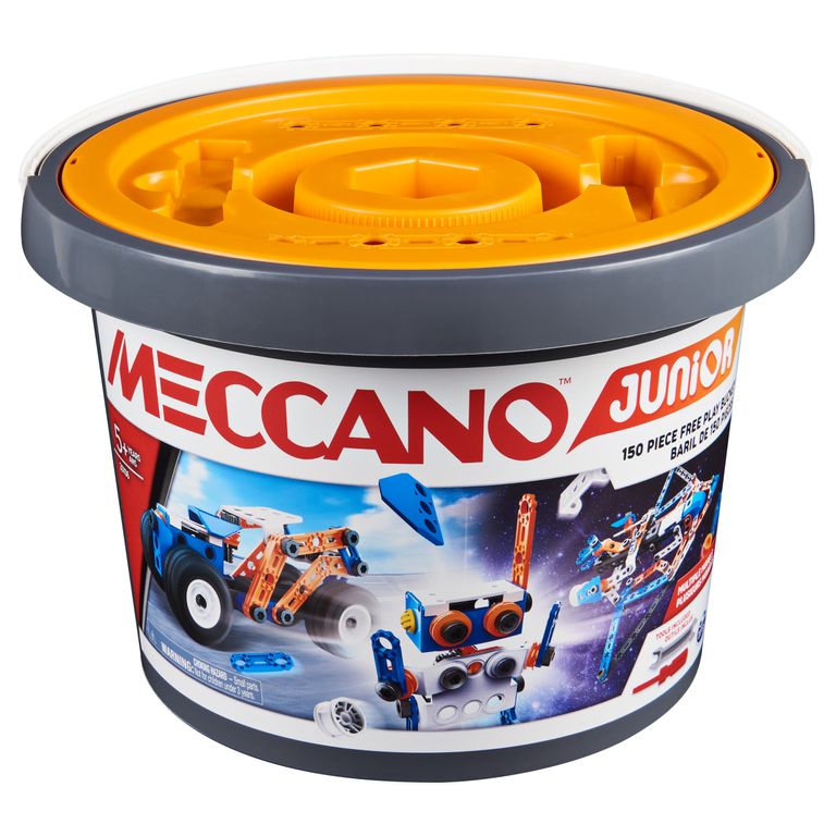 Meccano Junior, kit di costruzioni, secchiello da 150 pezzi per gioco creativo - dai 5 anni_SPIN MASTER_0_big-image