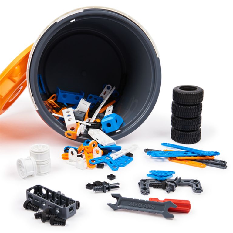 Meccano Junior, kit di costruzioni, secchiello da 150 pezzi per gioco creativo - dai 5 anni_SPIN MASTER_1_big-image
