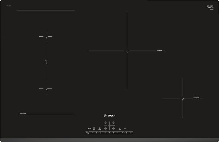 Bosch Serie 6 PVS831FB5E piano cottura Nero Da incasso 80 cm Piano cottura a induzione 4 Fornello(i)_BOSCH_0_big-image