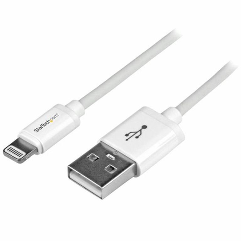 StarTech.com Cavo Connettore Lightning 8-pin Apple a USB di tipo Slim per iPhone / iPod / iPad da 1m - Bianco_STARTECH.COM_2_big-image