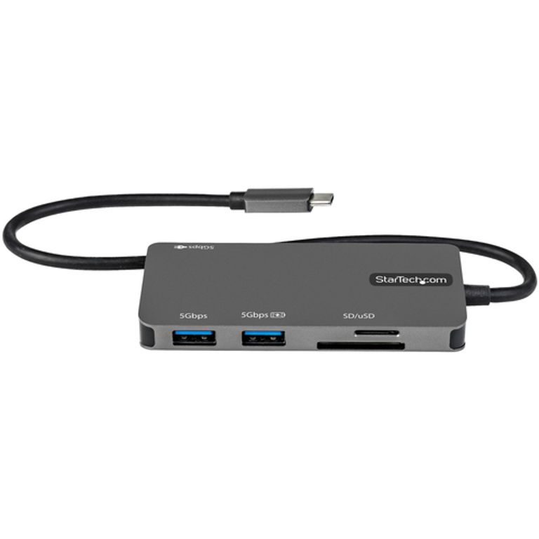 StarTech.com Adattatore multiporta USB C - Da USB-C a 4K HDMI, 100W Power Delivery Pass-through, slot SD/MicroSD, Hub USB 3.0 a 3 porte - USB Type-C Mini Dock - Cavo integrato da 30cm_STARTECH.COM_2_big-image