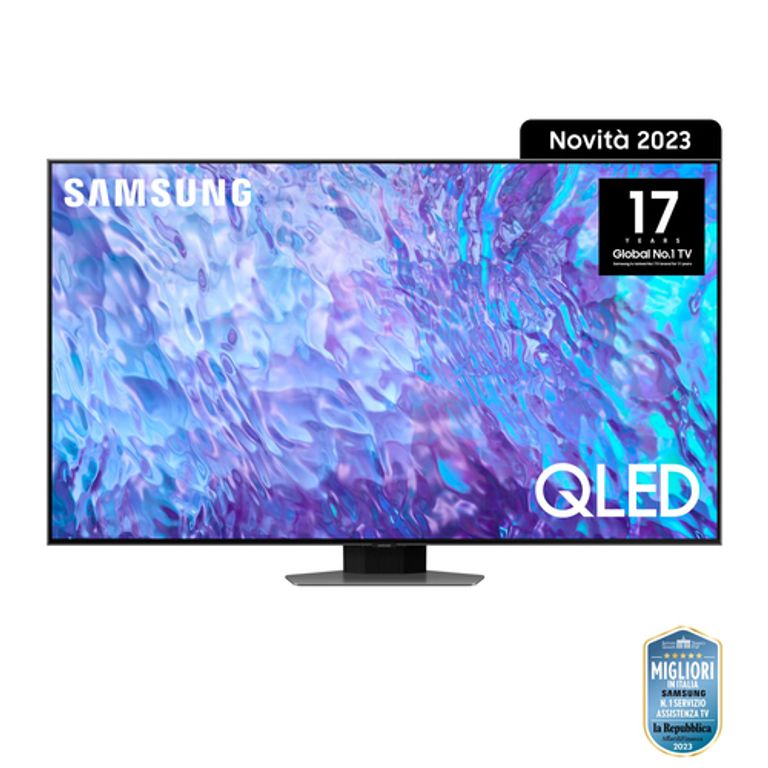 Samsung Series 8 TV QE65Q80CATXZT QLED 4K, Smart TV 65" Processore Neural Quantum 4K, Dolby Atmos e OTS Lite, Carbon Silver 2023_SAMSUNG_2_big-image