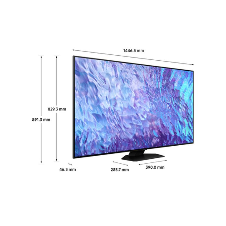 Samsung Series 8 TV QE65Q80CATXZT QLED 4K, Smart TV 65" Processore Neural Quantum 4K, Dolby Atmos e OTS Lite, Carbon Silver 2023_SAMSUNG_3_big-image