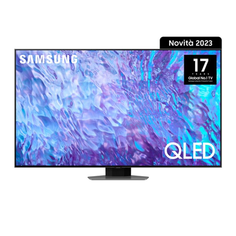 Samsung Series 8 TV QE65Q80CATXZT QLED 4K, Smart TV 65" Processore Neural Quantum 4K, Dolby Atmos e OTS Lite, Carbon Silver 2023_SAMSUNG_1_big-image