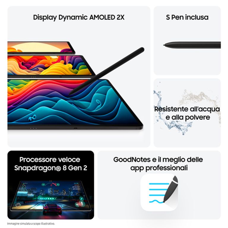 Samsung Galaxy Tab S9 Tablet Android 11 Pollici Dynamic AMOLED 2X Wi-Fi RAM 12 GB 256 GB Tablet Android 13 Graphite_SAMSUNG_17_big-image