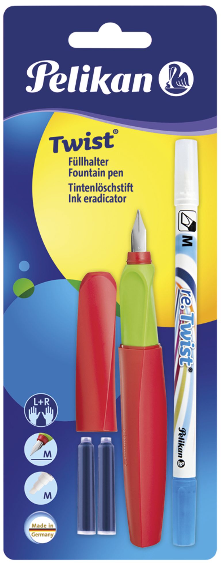 Pelikan Penna Stilografica Twist con 2 Cartucce e Cancellatore D'inchiostro_PELIKAN_0_big-image