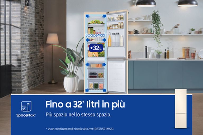 Samsung RB38C603DEL frigorifero Combinato EcoFlex AI Libera installazione con congelatore Wifi 2m 390 L Classe D, Sabbia_SAMSUNG_4_big-image
