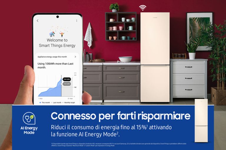 Samsung RB38C603DEL frigorifero Combinato EcoFlex AI Libera installazione con congelatore Wifi 2m 390 L Classe D, Sabbia_SAMSUNG_3_big-image