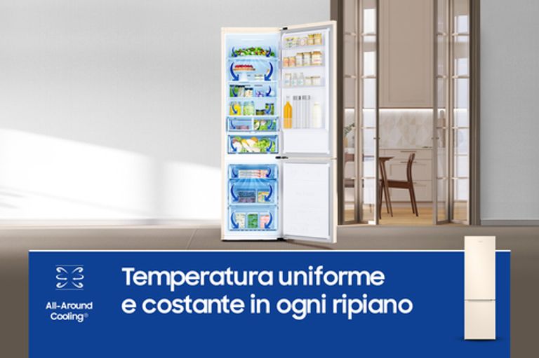 Samsung RB38C603DEL frigorifero Combinato EcoFlex AI Libera installazione con congelatore Wifi 2m 390 L Classe D, Sabbia_SAMSUNG_5_big-image