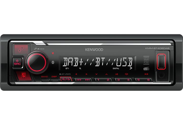 KENWOOD SINTOLETT. KMM BT408DAB MECHALE Sintolettore Mechaless, DAB, Tasti Rossi, Bluetooth, Antenna_KENWOOD_0_big-image