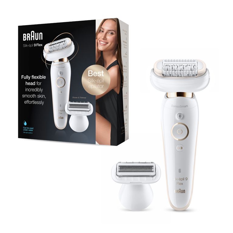 Braun Silk-épil 9 Flex 9-002 - Epilatore Elettrico Donna Bianco/Oro Con Testina Flessibile Per Un’Epilazione Più Semplice_BRAUN_0_big-image