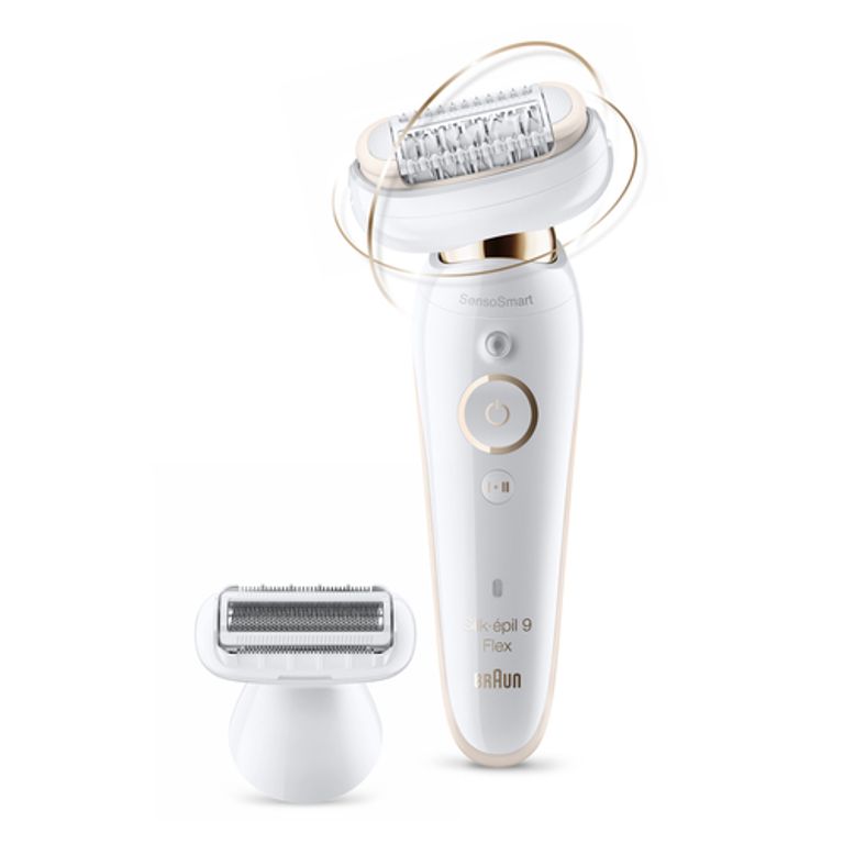 Braun Silk-épil 9 Flex 9-002 - Epilatore Elettrico Donna Bianco/Oro Con Testina Flessibile Per Un’Epilazione Più Semplice_BRAUN_1_big-image