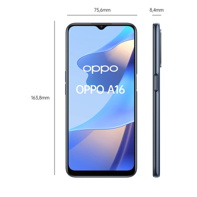 OPPO A16 Smartphone, AI Triple Camera 13+2+2 MP, 6.52” 60HZ Display, 5000mAh, SuperVOOC + Power Saving, RAM 3GB + ROM 32GB expandable, ColorOS11.1, IPX4, [Versione Italiana], Crystal Black_OPPO_4_big-image