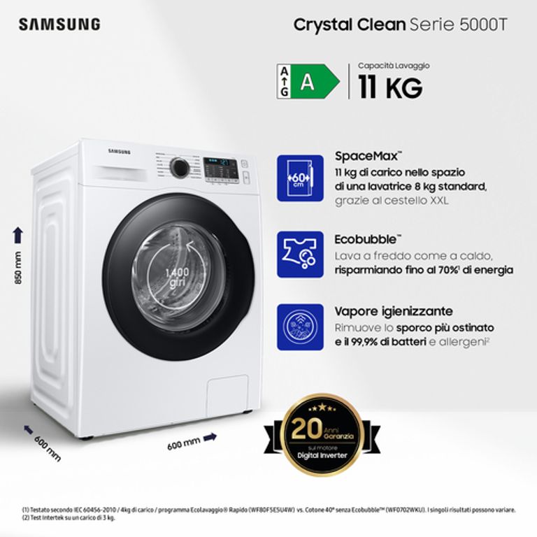 Samsung WW11BGA046AT lavatrice Caricamento frontale 11 kg 1400 Giri/min A Bianco_SAMSUNG_18_big-image