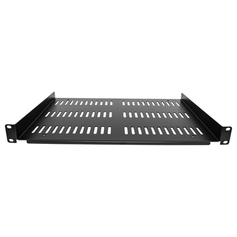 StarTech.com Mensola Rack 19" 1U - Ripiano Ventilato per Armadio Rack 19 pollici a sbalzo per Dispositivi e Apparecchiature di rete non installabili a Rack; Resistente: supporta fino a 25kg, Profondità 30 cm, Nera_STARTECH.COM_2_big-image