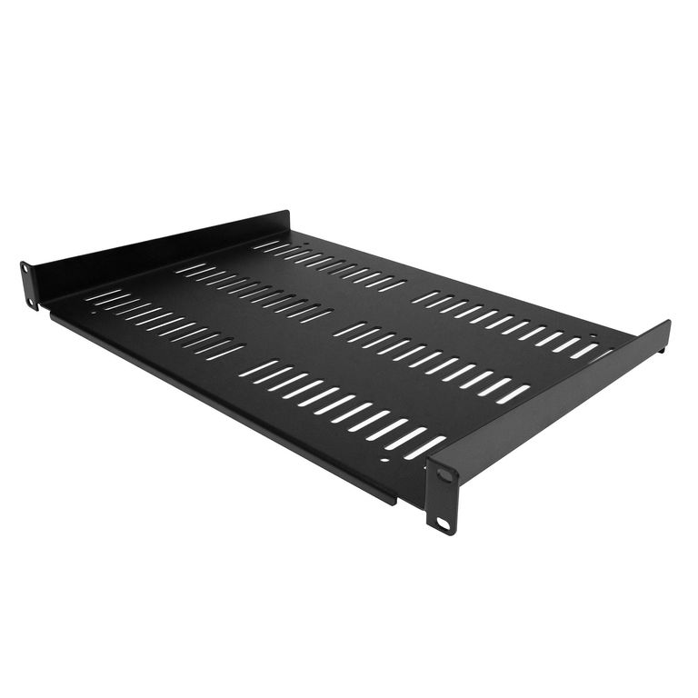 StarTech.com Mensola Rack 19" 1U - Ripiano Ventilato per Armadio Rack 19 pollici a sbalzo per Dispositivi e Apparecchiature di rete non installabili a Rack; Resistente: supporta fino a 25kg, Profondità 30 cm, Nera_STARTECH.COM_0_big-image