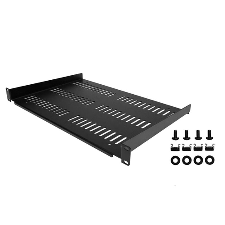 StarTech.com Mensola Rack 19" 1U - Ripiano Ventilato per Armadio Rack 19 pollici a sbalzo per Dispositivi e Apparecchiature di rete non installabili a Rack; Resistente: supporta fino a 25kg, Profondità 30 cm, Nera_STARTECH.COM_4_big-image