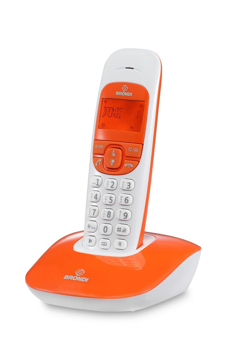 Brondi Nice Telefono DECT Identificatore di chiamata Arancione, Bianco_BRONDI_0_big-image