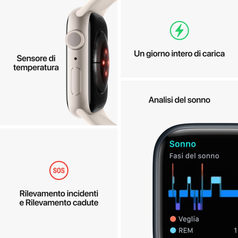 Apple Watch Series 8 GPS 45mm Cassa in Alluminio color Galassia con Cinturino Sport Band Galassia - Regular_APPLE_7_big-image