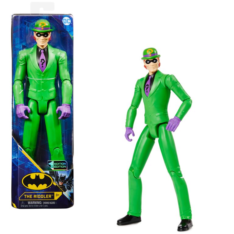 DC Comics | BATMAN | Personaggio in scala 30 cm Enigmista dai fumetti di Batman con decorazioni originali e 11 punti di articolazione - Giocattoli per bambini e bambine dai 3 anni_SPIN MASTER_0_big-image