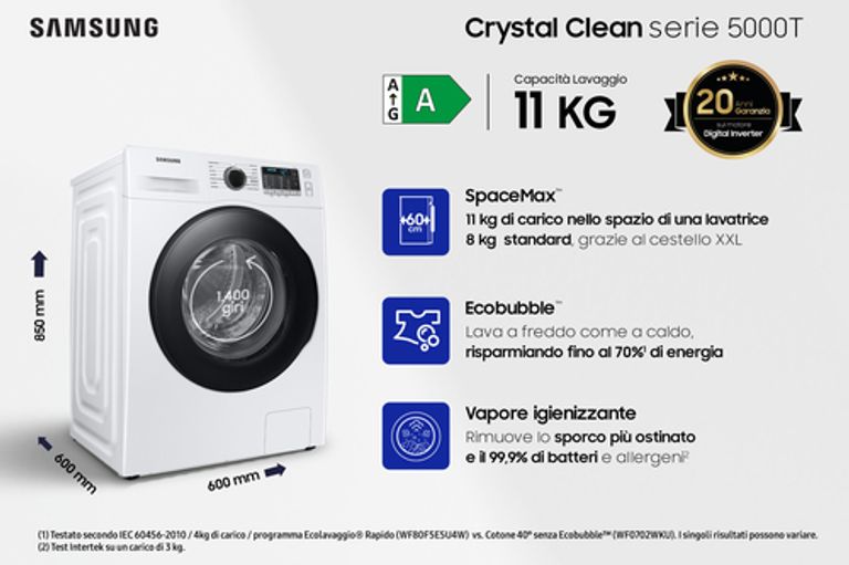 Samsung WW11BGA046AT lavatrice Caricamento frontale 11 kg 1400 Giri/min A Bianco_SAMSUNG_4_big-image
