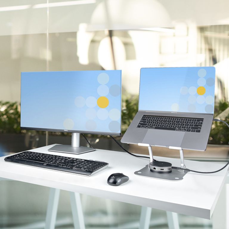 StarTech.com Supporto per PC Portatile da Scrivania - Stand Ergonomico ad Altezza Regolabile per Notebook, Rialzo Inclinato in Alluminio per Computer Portatili fino a 10kg - Alzata Portatile da Tavolo per Laptop_STARTECH.COM_9_big-image