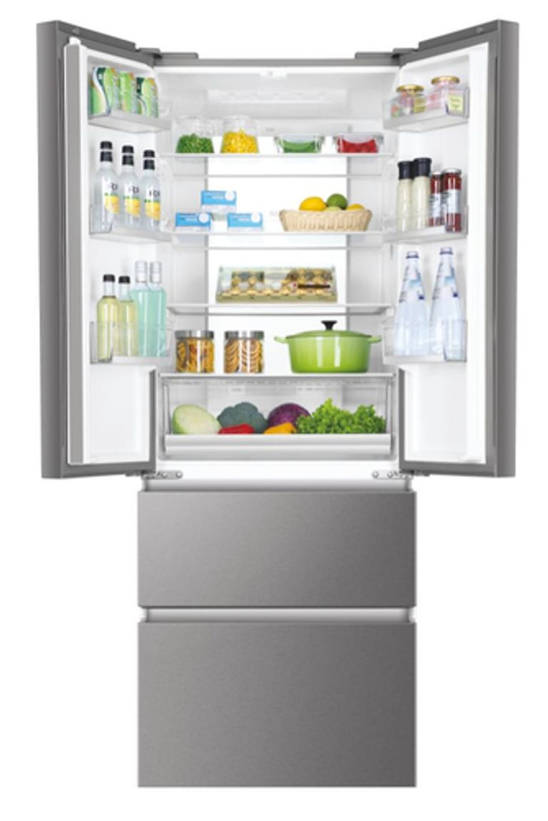 Haier HB17FPAAA frigorifero side-by-side Libera installazione 446 L E Platino, Acciaio inossidabile_HAIER_3_big-image