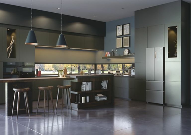 Haier HB17FPAAA frigorifero side-by-side Libera installazione 446 L E Platino, Acciaio inossidabile_HAIER_1_big-image