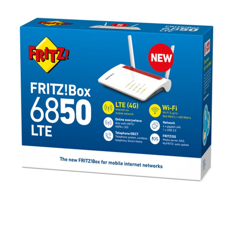 FRITZ!Box 6850 LTE router wireless Gigabit Ethernet Dual-band (2.4 GHz/5 GHz) 4G Rosso, Bianco_AVM_2_big-image