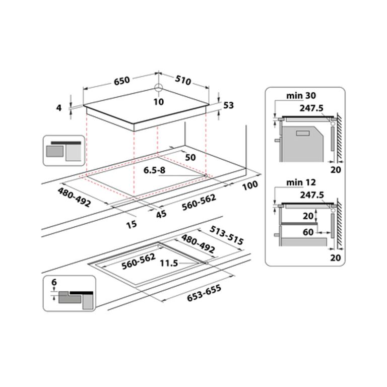 Whirlpool SMO 658C/NE Nero Da incasso Piano cottura a induzione 4 Fornello(i)_WHIRLPOOL_5_big-image