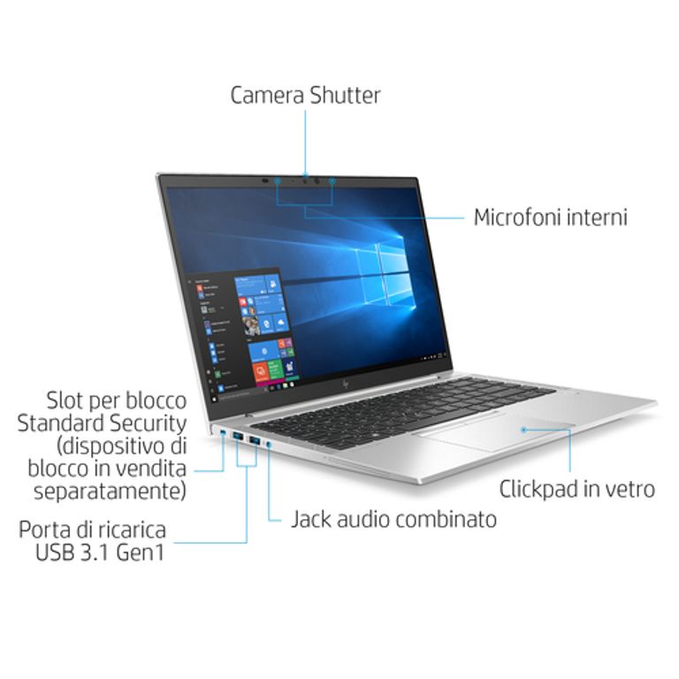 HP EliteBook 845 G7 4650U Computer portatile 35,6 cm (14") Full HD AMD Ryzen™ 5 PRO 8 GB DDR4-SDRAM 256 GB SSD Wi-Fi 6 (802.11ax) Windows 10 Pro Argento_HP_13_big-image