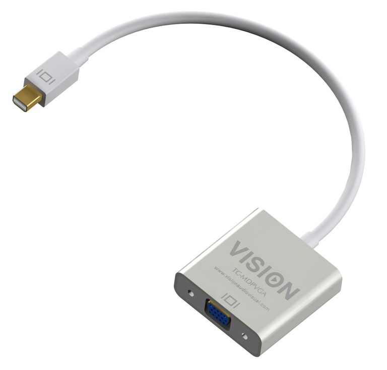 Vision TC-MDPVGA cavo e adattatore video 0,220 m Mini DisplayPort VGA (D-Sub) Bianco_VISION_0_big-image