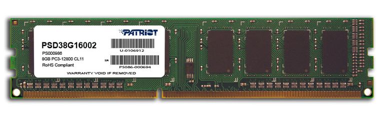 Patriot Memory DDR3 8GB PC3-12800 (1600MHz) DIMM memoria 1 x 8 GB_PATRIOT_0_big-image