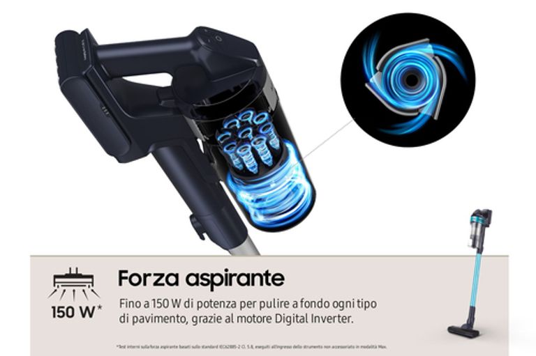 Samsung Aspirapolvere VS15A6031R1 Senza sacchetto 0,8 L 410 W Nero, Colore menta_SAMSUNG_5_big-image