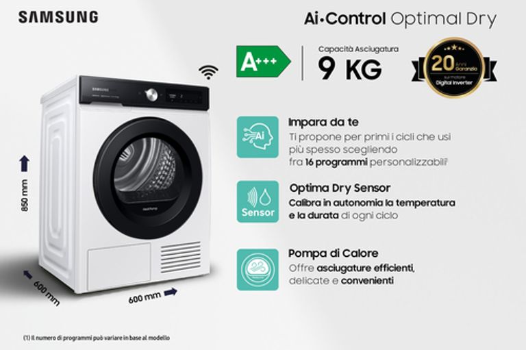 Samsung Asciugatrice AI Control Optimal dry 9Kg DV90BB5245AE_SAMSUNG_4_big-image
