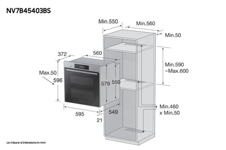 Samsung Forno Dual Cook Flex™ Serie 4 76L NV7B45403BS_SAMSUNG_6_big-image