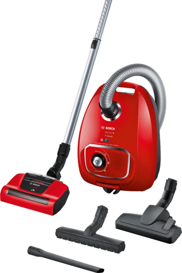 Bosch Zoo'o ProAnimal BGLS4PET2. Massima potenza in entrata: 600 W. Tipo: A cilindro, Tipo di pulizia: Secco, Tipo di contenitore della polvere: Sacchetto per la polvere, Capacità del contenitore: 4 L, Colore del prodotto: Rosso_BOSCH_0_big-image