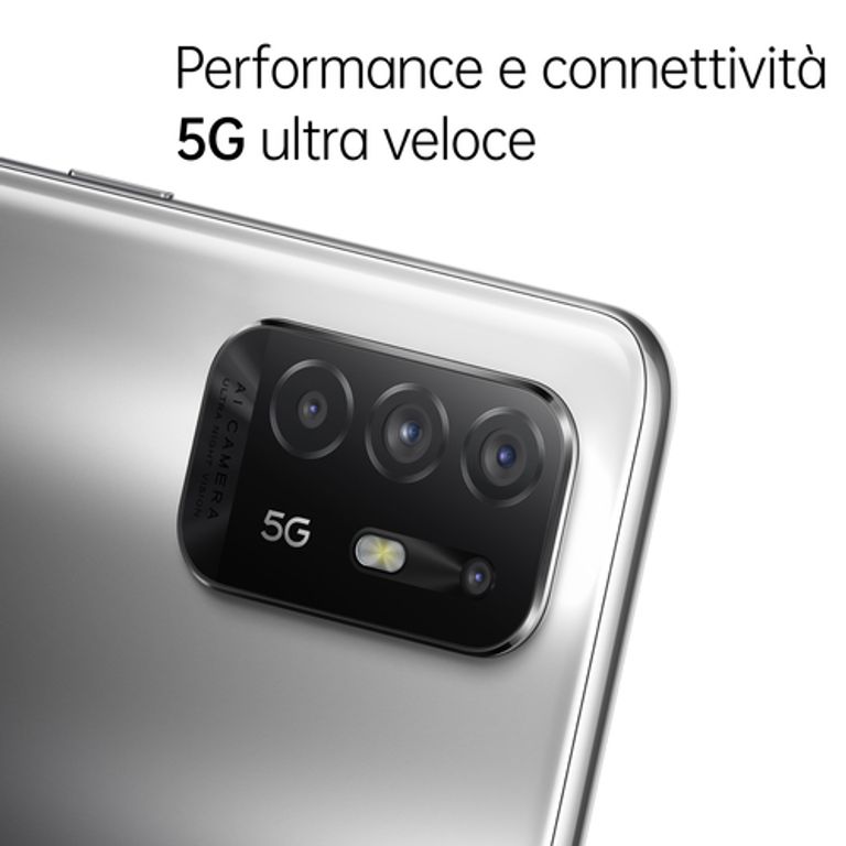 OPPO A94 5G A94 Smartphone 5G, 173g, Display 6.43" FHD+ AMOLED, 4 Fotocamere 48MP, RAM 8GB ESPANDIBILE FINO A 13GB+ROM 128GB, Batteria 4310mAh, Ricarica VOOC 30W, Dual Sim, [Versione Italiana], Fluid Black_OPPO_1_big-image