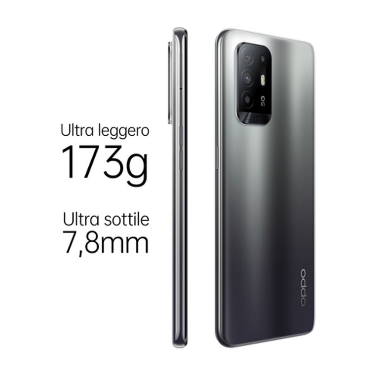 OPPO A94 5G A94 Smartphone 5G, 173g, Display 6.43" FHD+ AMOLED, 4 Fotocamere 48MP, RAM 8GB ESPANDIBILE FINO A 13GB+ROM 128GB, Batteria 4310mAh, Ricarica VOOC 30W, Dual Sim, [Versione Italiana], Fluid Black_OPPO_4_big-image