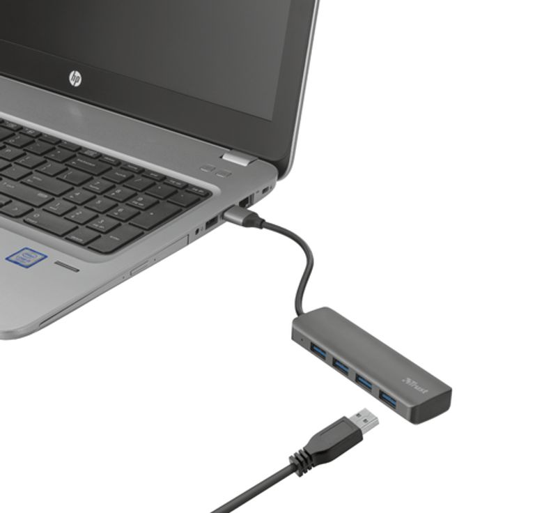 Trust Halyx Aluminium 4-Port USB 3.2 Hub Grigio_TRUST_2_big-image