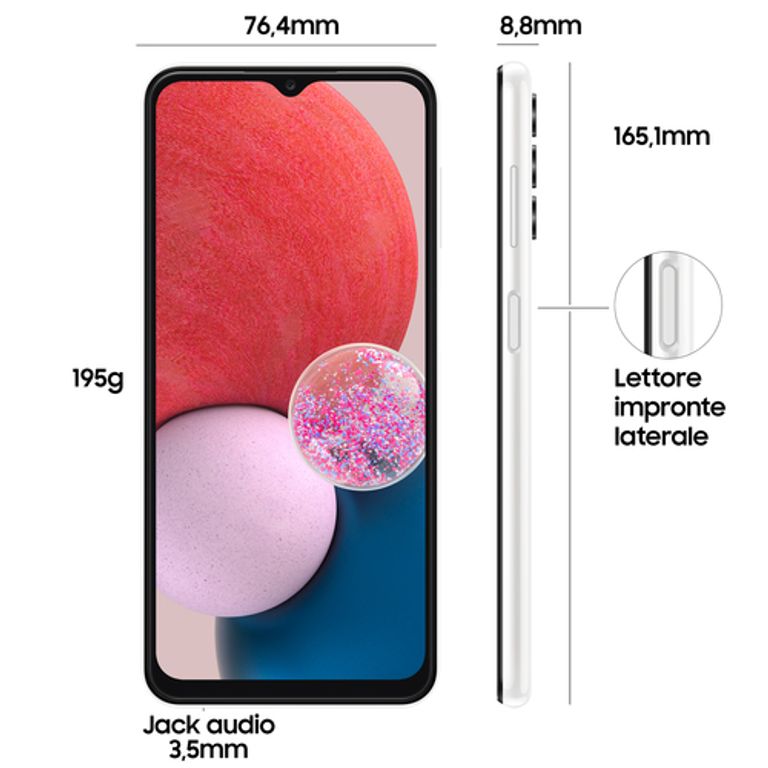 Samsung Galaxy A13 Display 6.6" FHD+ TFT LCD, Doppia SIM Android 12, RAM 3 GB, 32 GB, 5.000 mAh, White -SPEDIZIONE IMMEDIATA-_SAMSUNG_1_big-image