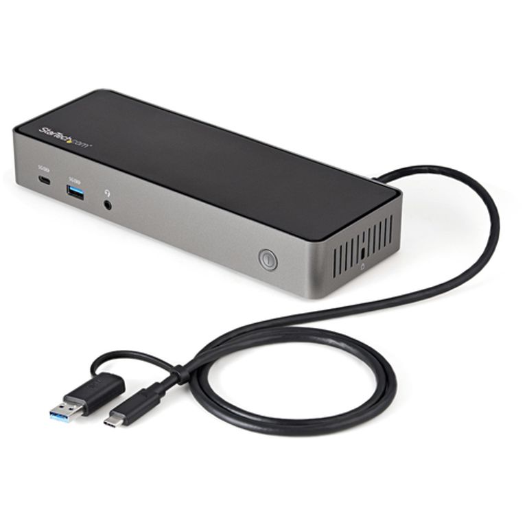 StarTech.com USB-C e USB-A Dock - Docking station universale triplo monitor DisplayPort e HDMI 4K 60Hz - 85W Power Delivery, Hub 6x USB, GbE, Audio - Docking station USB tipo C/USB 3.1 Gen 2 10Gbps_STARTECH.COM_3_big-image