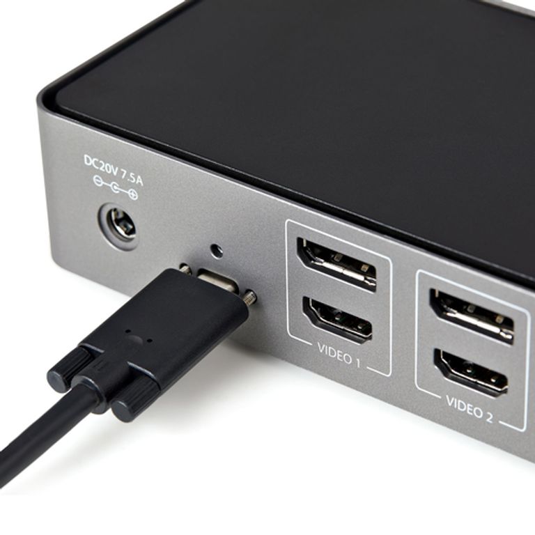 StarTech.com USB-C e USB-A Dock - Docking station universale triplo monitor DisplayPort e HDMI 4K 60Hz - 85W Power Delivery, Hub 6x USB, GbE, Audio - Docking station USB tipo C/USB 3.1 Gen 2 10Gbps_STARTECH.COM_4_big-image