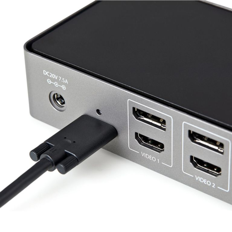 StarTech.com USB-C e USB-A Dock - Docking station universale triplo monitor DisplayPort e HDMI 4K 60Hz - 85W Power Delivery, Hub 6x USB, GbE, Audio - Docking station USB tipo C/USB 3.1 Gen 2 10Gbps_STARTECH.COM_5_big-image