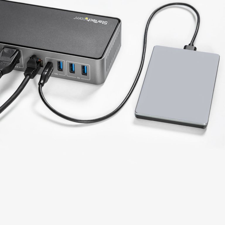 StarTech.com USB-C e USB-A Dock - Docking station universale triplo monitor DisplayPort e HDMI 4K 60Hz - 85W Power Delivery, Hub 6x USB, GbE, Audio - Docking station USB tipo C/USB 3.1 Gen 2 10Gbps_STARTECH.COM_9_big-image