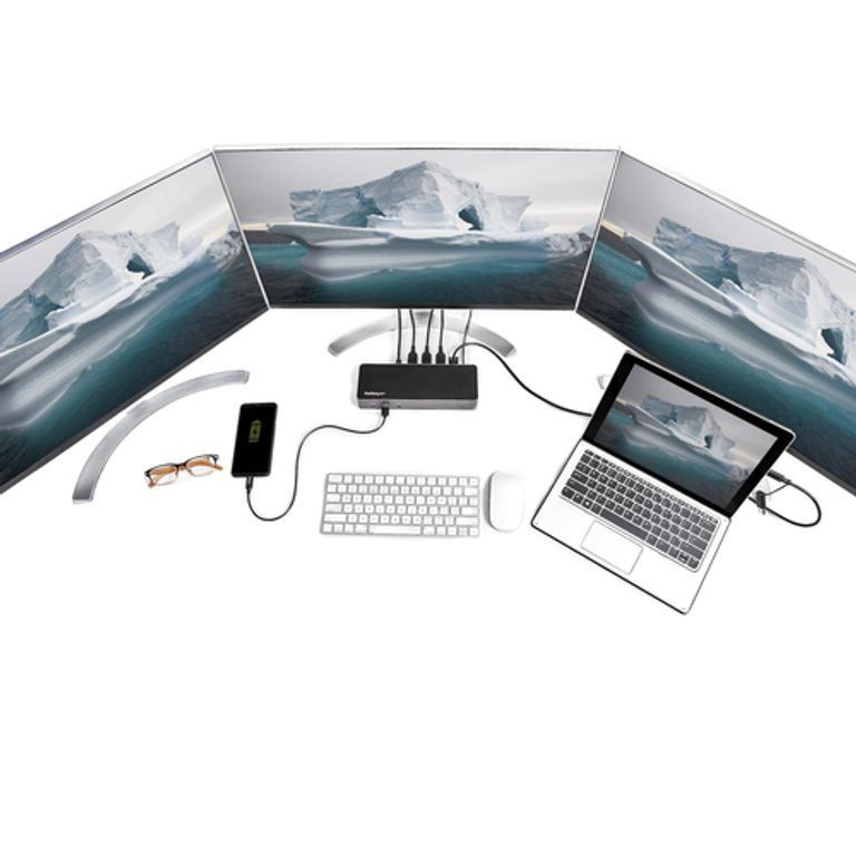 StarTech.com USB-C e USB-A Dock - Docking station universale triplo monitor DisplayPort e HDMI 4K 60Hz - 85W Power Delivery, Hub 6x USB, GbE, Audio - Docking station USB tipo C/USB 3.1 Gen 2 10Gbps_STARTECH.COM_14_big-image