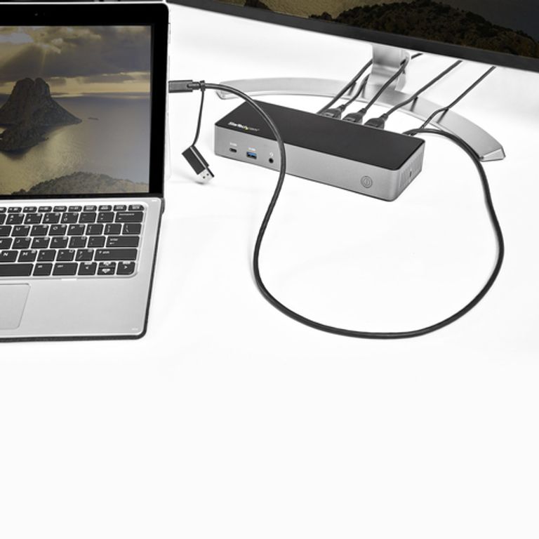 StarTech.com USB-C e USB-A Dock - Docking station universale triplo monitor DisplayPort e HDMI 4K 60Hz - 85W Power Delivery, Hub 6x USB, GbE, Audio - Docking station USB tipo C/USB 3.1 Gen 2 10Gbps_STARTECH.COM_10_big-image