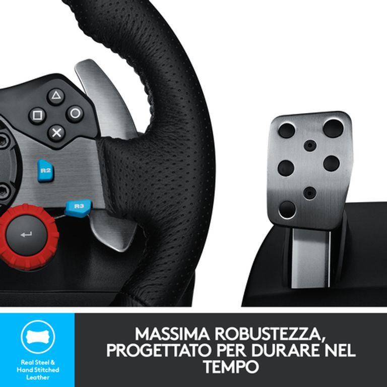 Logitech G Logitech G29 Driving Force Racing Wheel Volante da Corsa, Pedali  Regolabili, Ritorno di Forza