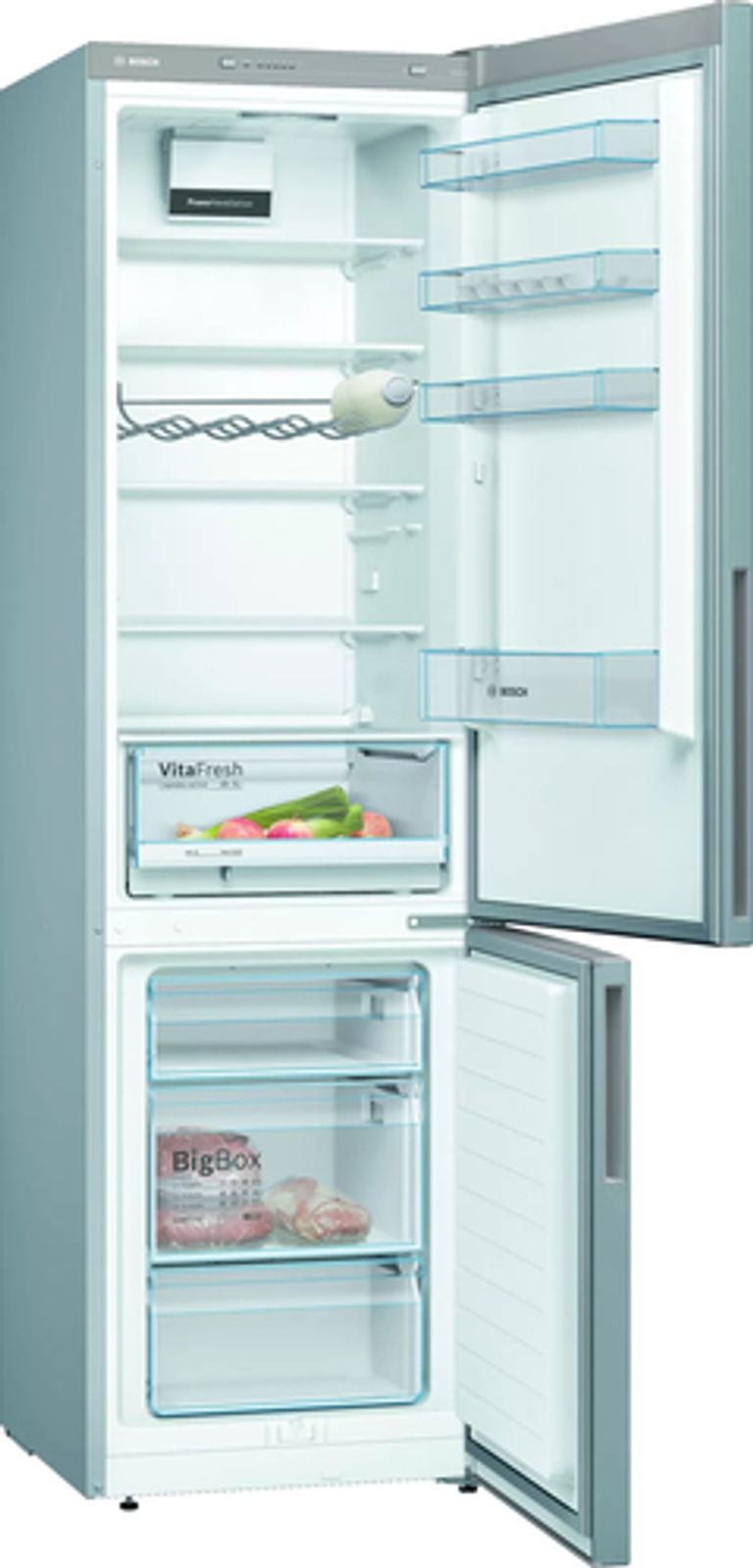 Bosch Serie 4 KGV39VLEAS frigorifero con congelatore Libera installazione 343 L E Acciaio inossidabile_BOSCH_1_big-image
