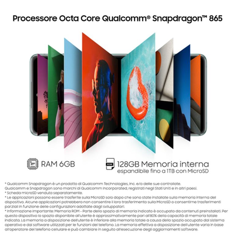 Samsung Galaxy S20 FE 4G, Processore Snapdragon 865, Display 6.5" Super AMOLED, 3 fotocamere posteriori, 128 GB Espandibili, RAM 6GB, Batteria 4.500mAh, Hybrid SIM, Cloud White_SAMSUNG_9_big-image